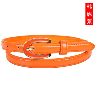 Candy color japanned leather women's thin all-match belt decoration fashion women's strap pu0114