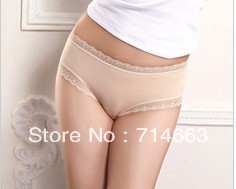 Candy Color Sexy Lace Seamless Modal Panty