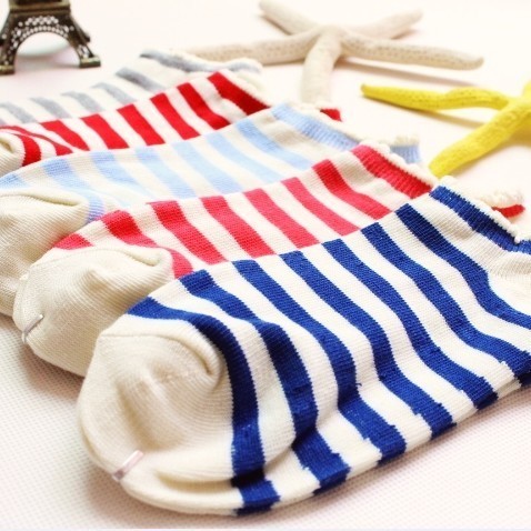 Candy color stripe lace decoration sock invisible sock slippers free shipping