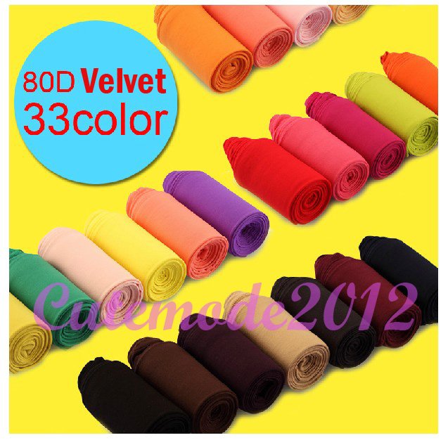 Candy Color Womens Comfortable Sexy Velvet Nylon Legging Tights Pantyhose Stockings 80D Multiple Colors ZK080