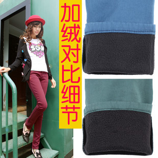 Candy plus velvet thickening basic pencil pants trousers autumn and winter thermal pants slim skinny pants