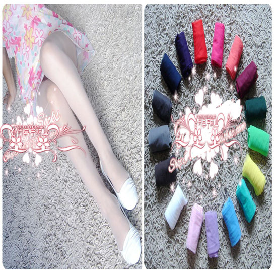 Candy solid color socks plus crotch pantyhose silk socks