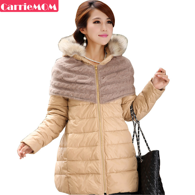 Carriemom maternity clothing spring maternity top maternity outerwear maternity down coat with a hood outerwear