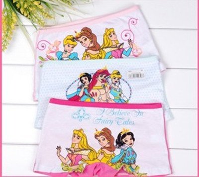 Cartoon briefs / Princess four angle underpants / baby underwear, free shipping/y121