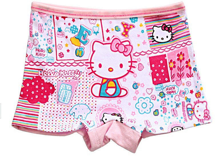 Cartoon cat cotton underwear/children's children straight Angle underwear/children's pants free shipping