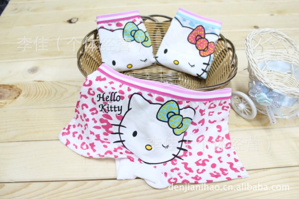 Cartoon cat Lycra cotton children's underwear, children's pants wholesale underpants,12pcs/lot,free shipping