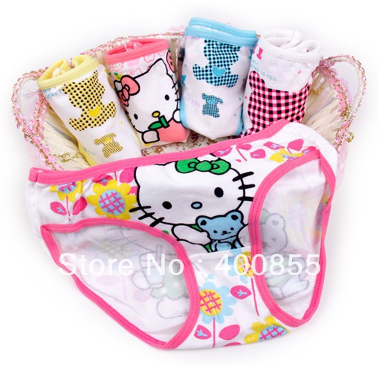 Cartoon girls Lycra cotton briefs,kid's bread panties,children's briefs,wholesale 72pcs random delivery