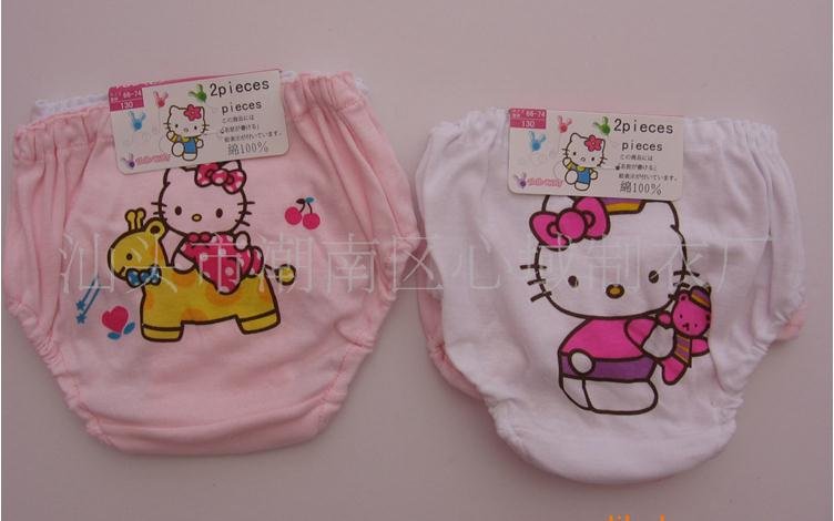 cartoon hello kitty Children's Underwears kids Panties 100%cotton soft feeling Breathable, absorbent, antibacterial 5size 60/lot