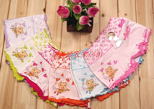 Cartoon lycra cotton girl trunk child panties female child 100% cotton panties