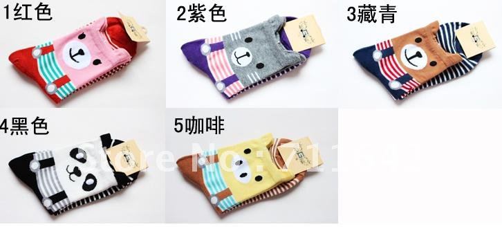 Cartoon panda cotton socks in tube socks stockings