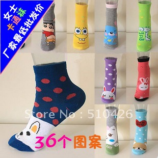 Cartoon socks female straight cartoon socks autumn women's knee-high socks