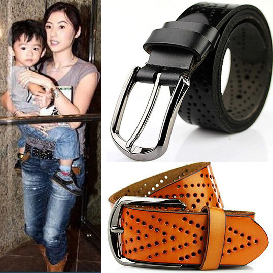 Casual all-match women's belt hk cutout women's strap female genuine leather cowhide belt