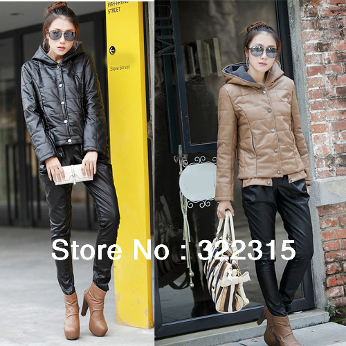 Casual Fashion Women Ladies Hooded Bowknot Warm Coat Tops XCC5-2507