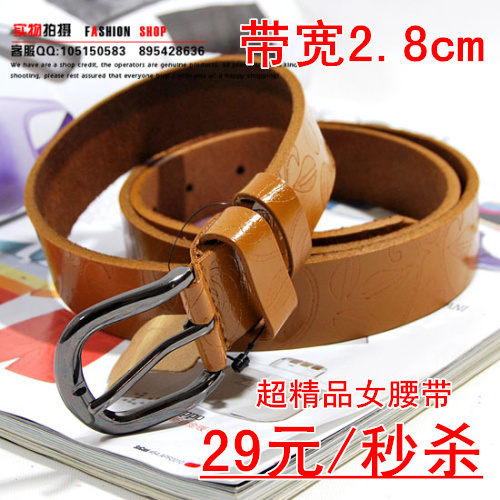 Casual genuine leather strap women's genuine leather belt women's pin buckle strap fashion all-match - a3