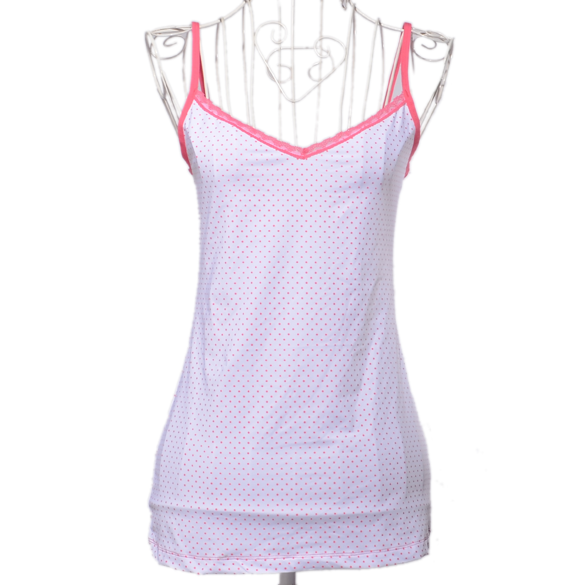 Casual vest female fresh pink silky small vest lounge