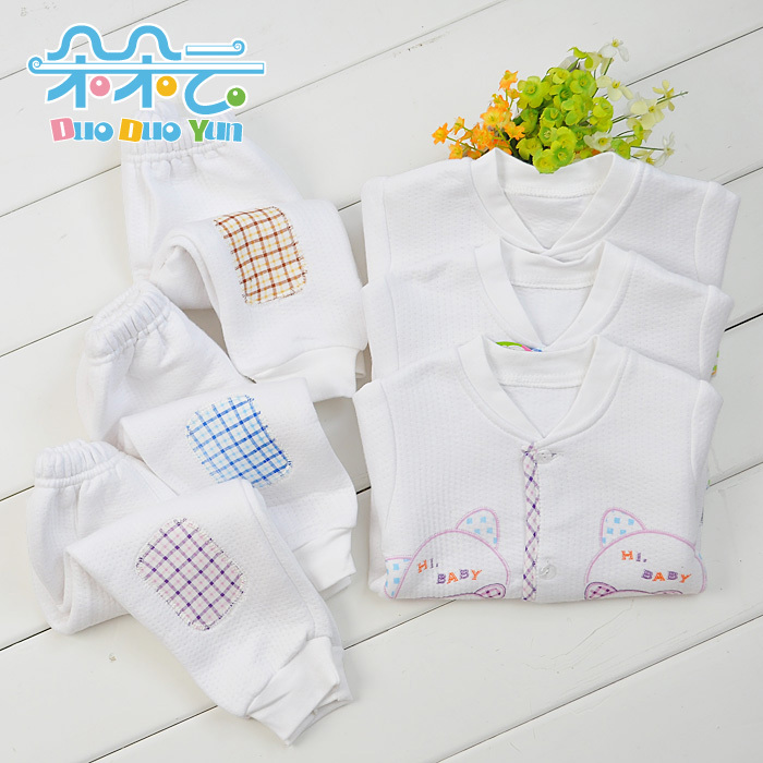 Cat bamboo fibre baby underwear set baby stand collar set tt21088