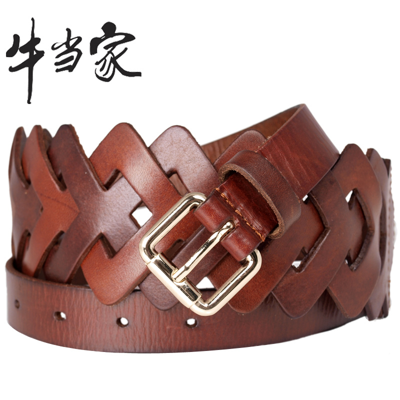 Cattle genuine leather cummerbund first layer of cowhide genuine leather strap genuine leather fashion belt np807