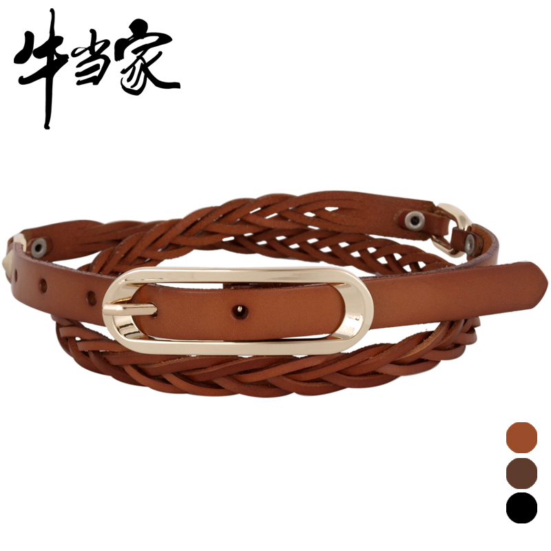 Cattle strap dress belt genuine leather belly chain women's belt genuine leather belt female all-match np536