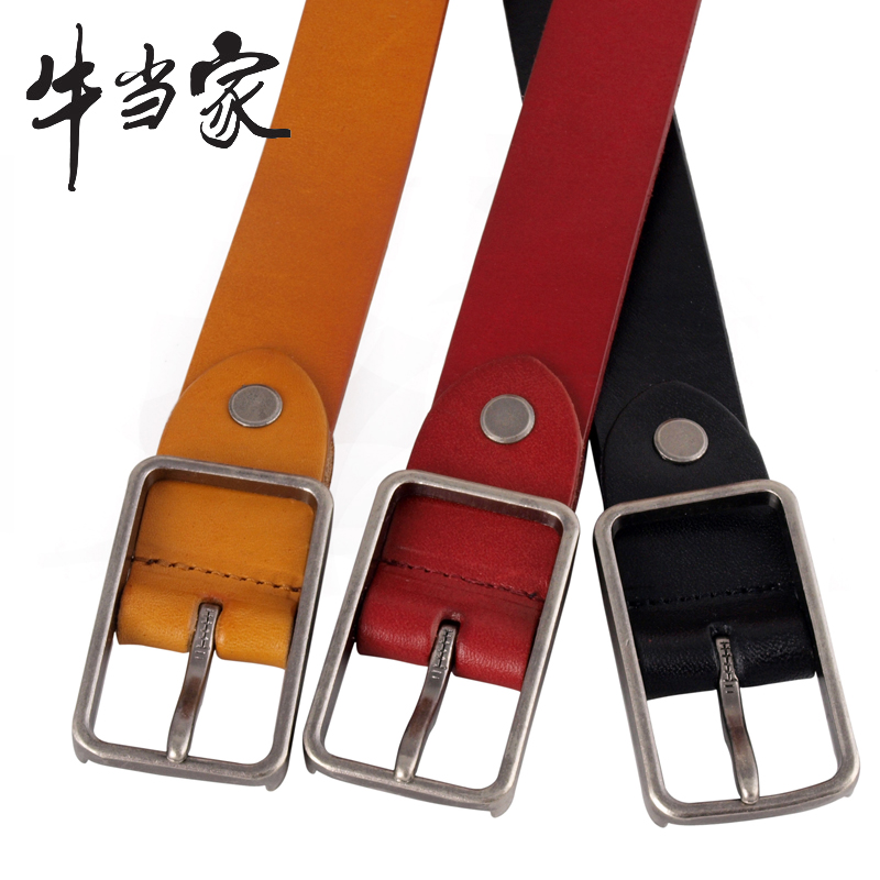 Cattle strap Women cowhide belt Women genuine leather flat first layer of cowhide np306