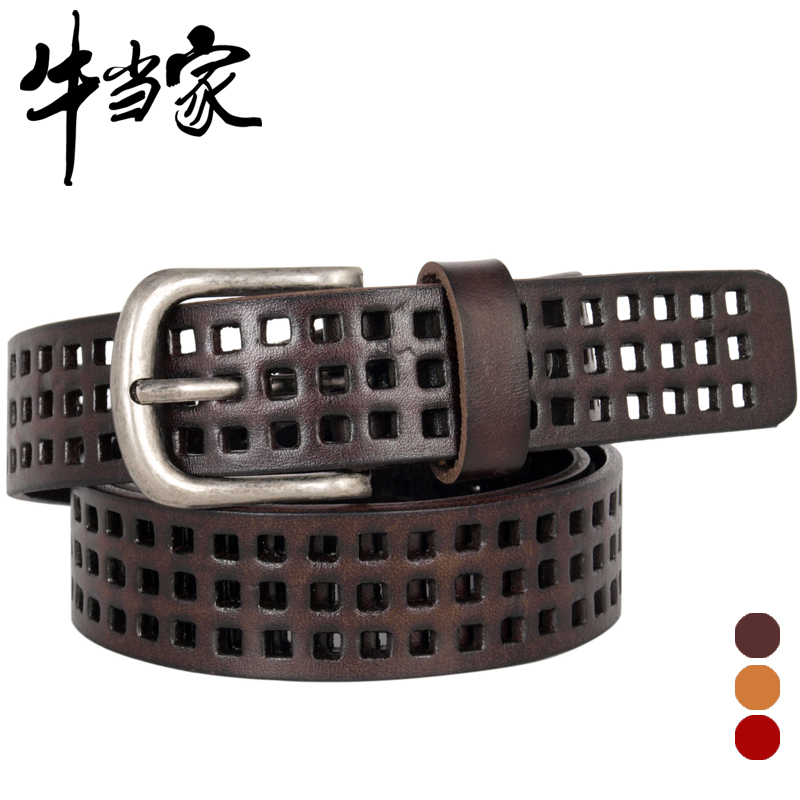 Cattle strap Women genuine leather cutout belt female all-match strap female cowhide women's belt np522