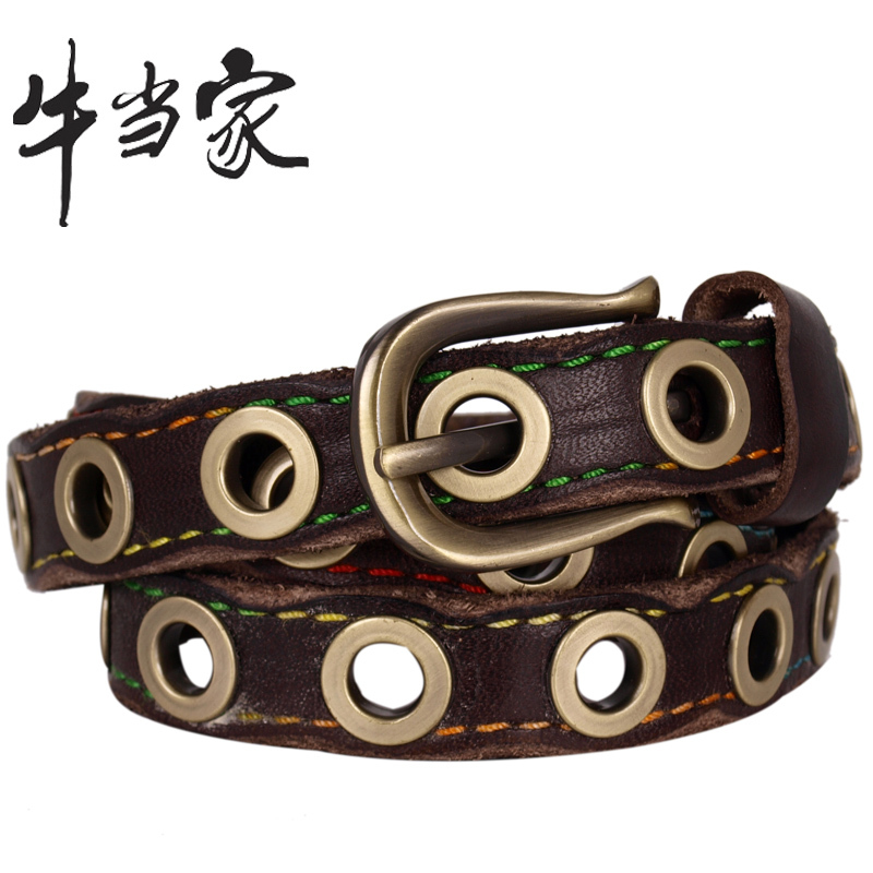 Cattle strap Women genuine leather women's belt fine cowhide belt female all-match first layer of cowhide 137