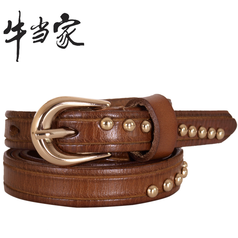 Cattle women's belt fashion strap Women genuine leather thin belt female all-match belt female 750