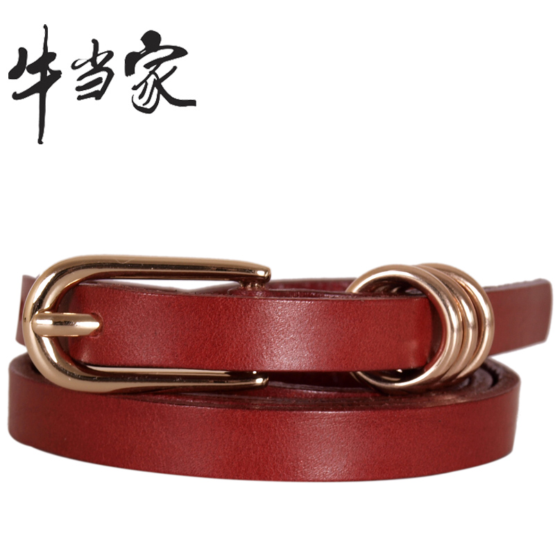 Cattle women's belt fashion strap Women genuine leather thin belt female all-match belt female 752