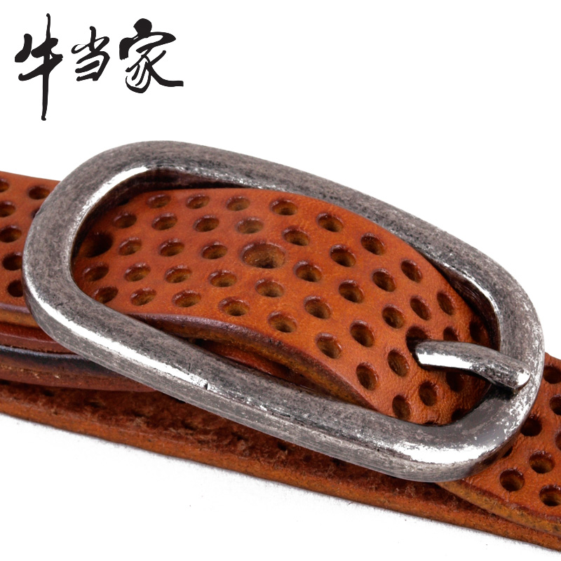 Cattle women's belt genuine leather belt female all-match cutout strap Women np530