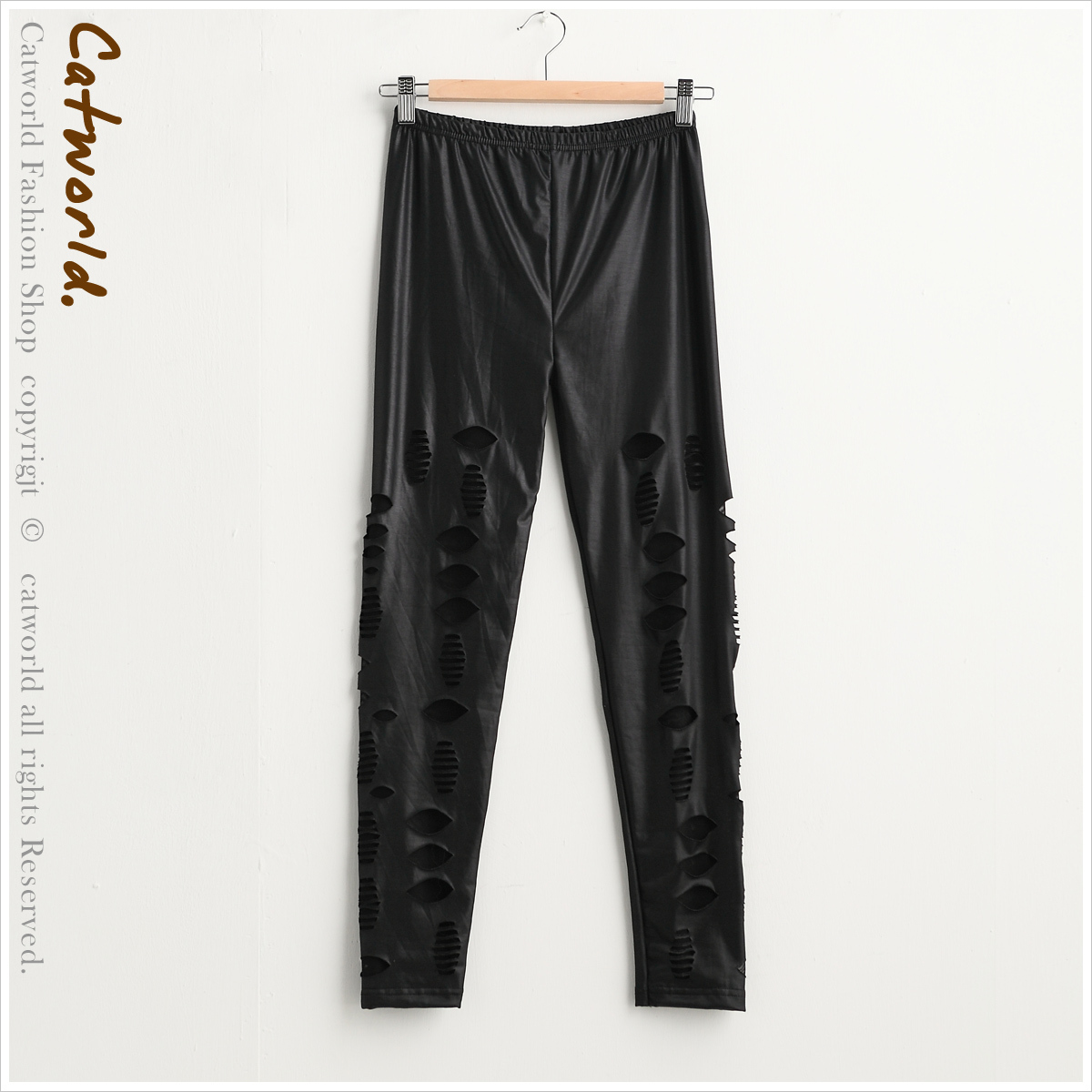 Catworld summer 12500175 cool faux leather legging black