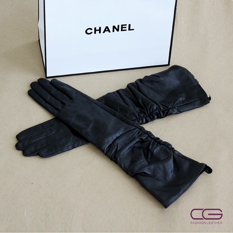 Cg series 2012 autumn and winter sheepskin women's ultra long genuine leather gloves