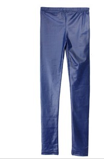 Channel-z 2012 autumn and winter fashion vintage elastic waist elastic slim pencil basic leather trousers