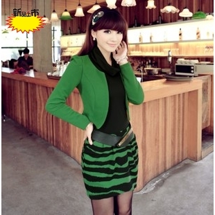 Charm women's autumn m1 gentlewomen elegant slim stripe one-piece dress ol twinset female dresses