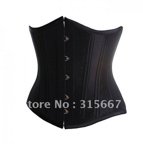 cheap corset free shipping Black  undercorset ,lingerie,bustier sexy for lady,1set for wholesale