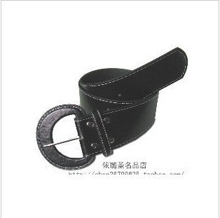 Cheap Jewelry  Fashion black round buckle wide leather belt waist band   Z81aC  wholesale charms