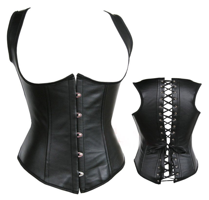 Cheap Plus Size Gothic Underbust Satin Bustier Sexy Corset Tops BLACK Wholesale S,M,L,XL,2XL 2672A