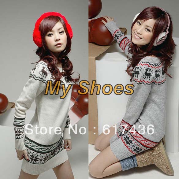 cheap woolen round collar knitwear,weave sweater, women clothes, christmas costumes,free shipping 3445