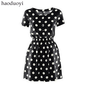 Cherry In The Eden, Free Shipping, polka dot one-piece dress elegant one-piece dress basic skirt classic all-match 6 full