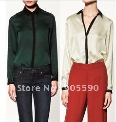 CHIC LAPEL LONG SLEEVE SHIRT BLOUSE 1774