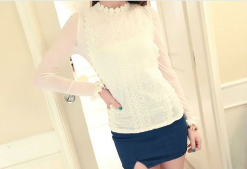 CHIC LONG SLEEVE MESH T-SHIRT TOP 3646