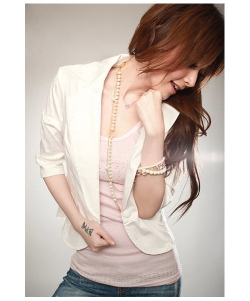 Chic Women Sexy One Button Small Suit Jacket 2 Color Blazer Tops