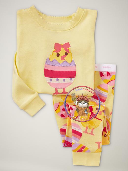 Chick chicken nork cartoon graphic patterns lounge child clothes set 7234