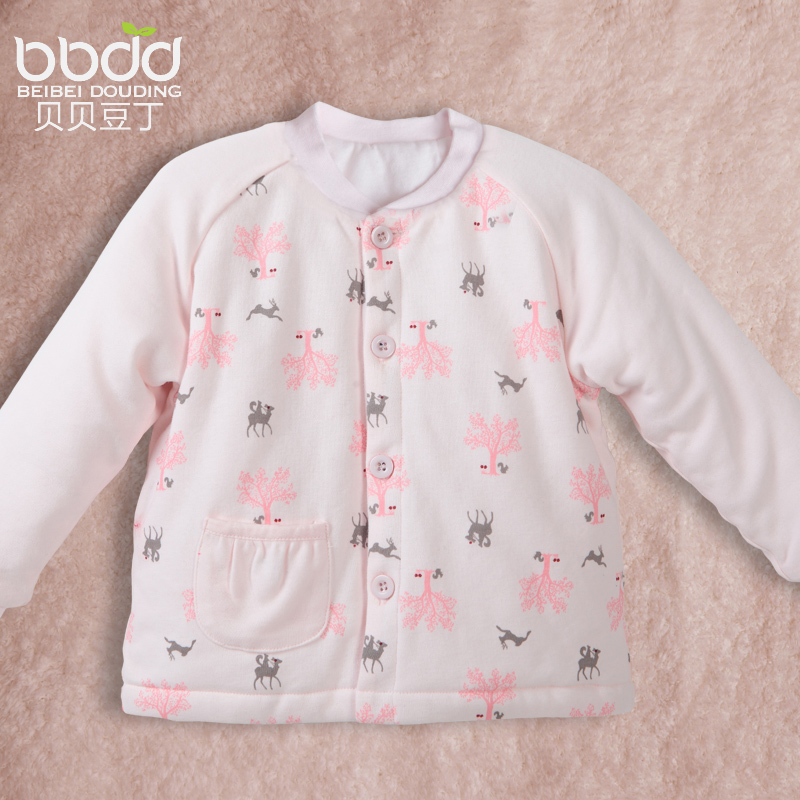 Child autumn and winter infant children cotton-padded jacket underwear baby cardigan cotton-padded wadded jacket bb3018