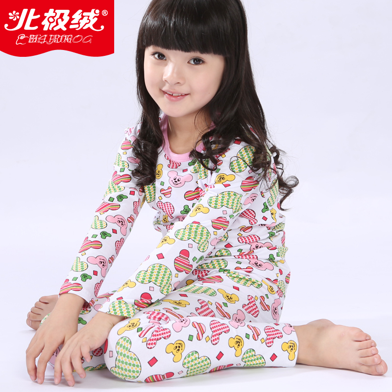 Child combed cotton lycra cotton cartoon graphic patterns child long johns long johns set