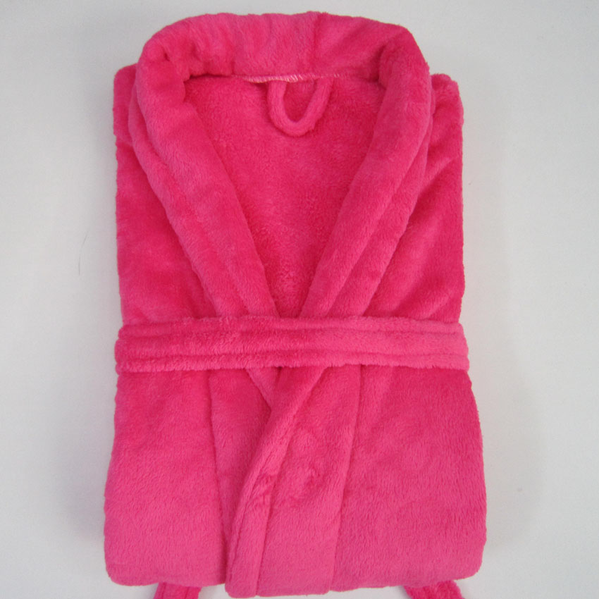 Child coral fleece robe coral fleece bathrobe sleepwear lovers robe coral fleece sleepwear