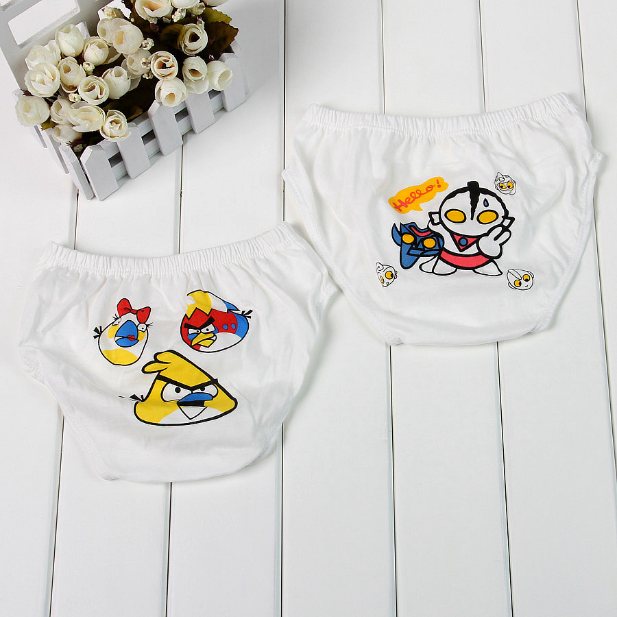 Child male female child 100% cotton short panties baby briefs child 100% cotton panties bread pants 2