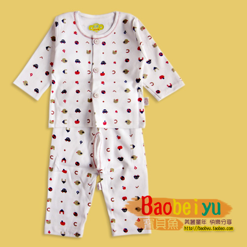 Child newborn baby underwear set 100% cotton 100% cotton long johns long johns baby underwear buckle