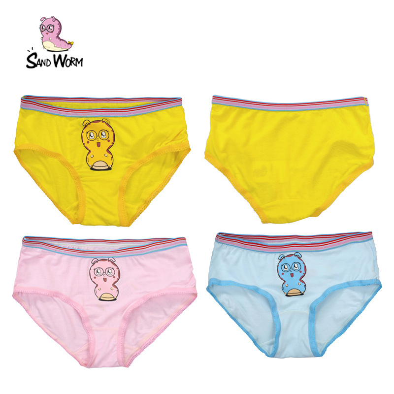 Child panties bamboo fibre thin panties summer female child trigonometric panties k00002