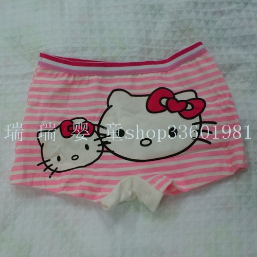 Child panties female 100% cotton small panties boyleg female child hello kitty pattern