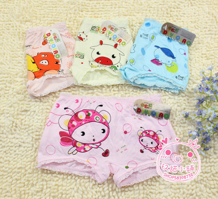 Child panties female child 100% cotton modal laciness boxer panties soft and comfortable female child boxer shorts Free shipping