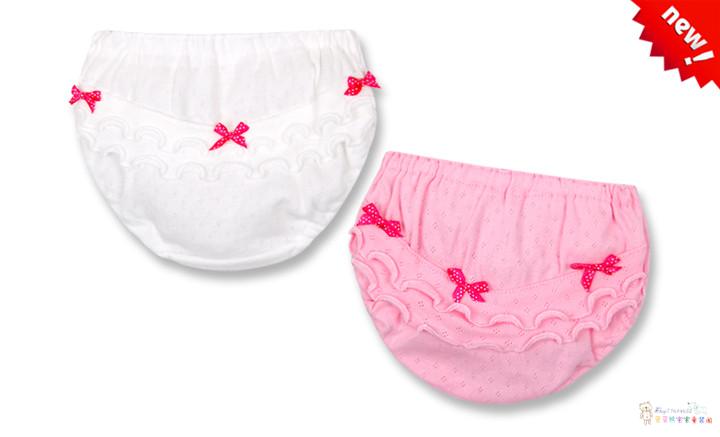 Child panties female child briefs baby panties 100% cotton bread pants white powder laciness